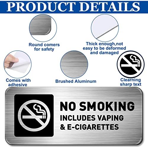 Без знак за пушење за деловно работење без знак за самостојно лепило метални знаци Индустриски предупредувачки знаци за деловна канцеларија за внатрешни работи н?