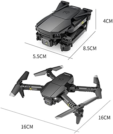 AOOF дрон со камера 4K HD FPV во реално време видео 2 батерија и носење, далечински управувач со четири оски хеликоптер за деца и возрасни, режим