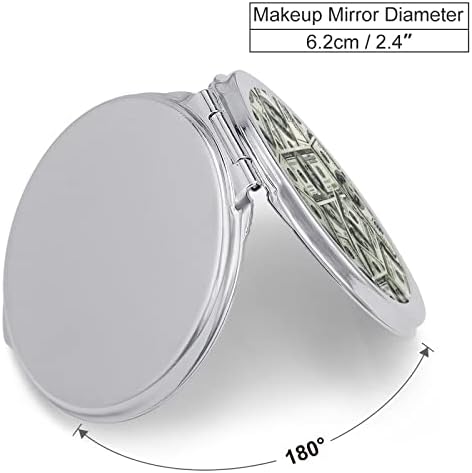 Долари Бил Печати Компактен Огледало Џеб Патување Шминка Огледало Мали Преклопен Пренослив Рачни Огледало