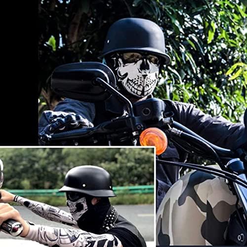 Германски стил мотоцикл половина шлем Отворено лице возрасни мажи жени, одобрени ретро шлем - мат црна