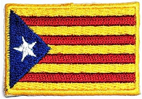 Кленплус 2 парчиња. 1. 1Х1, 6 ИНЧИ. Мини Каталонија Знаме Лепенка Земја Национално Знаме Закрпи ЗА САМ Костим Јакна Маица Фармерки