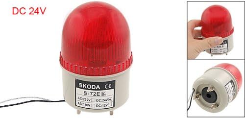Uxcell DC 24V трепкање црвен аларм за индустриски кула сигнал светлина 90db