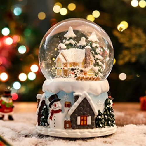 Zhyh сјајно ротирачки лебдечки снегулка Кристал топка креативен подарок октава кутија музичка кутија подарок за Денот на вineубените