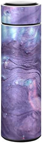 Мермер мермер галаксија шише со вода изолирано 16 мл од не'рѓосувачки челик колба Термос шише за кафе вода пијалок за еднократно широко