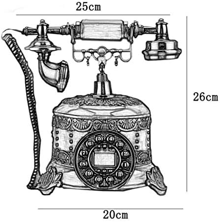 Klhhg Антички телефон, кабел дигитален гроздобер телефонски класичен европски ретро фиксна телефонска декоративна ротациона ротарија со