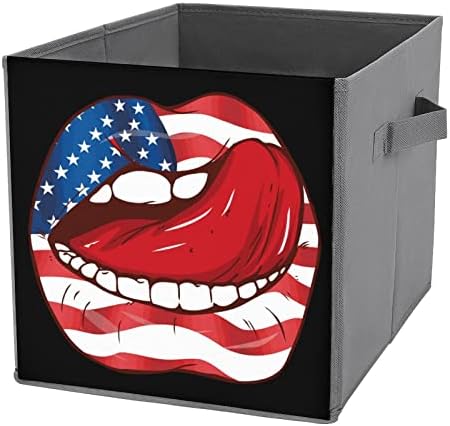 Усни на американското Знаме Склопувачки Корпи За Складирање Ткаенини Организатор Кутија За Преклопување Со Рачки