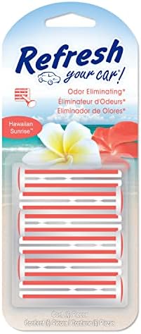 Освежувач на воздухот, елиминатор на мирис, сет од 6 стапчиња за автоматски вентили, миризба на хавајски изгрејсонце, освежете го вашиот