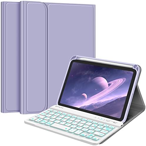 Футрола за тастатура Fintie За iPad Mini 6 2021 Година, Мек Заден Капак TPU Со Држач за Моливи &засилувач; Магнетски Отстранлива Безжична Bluetooth