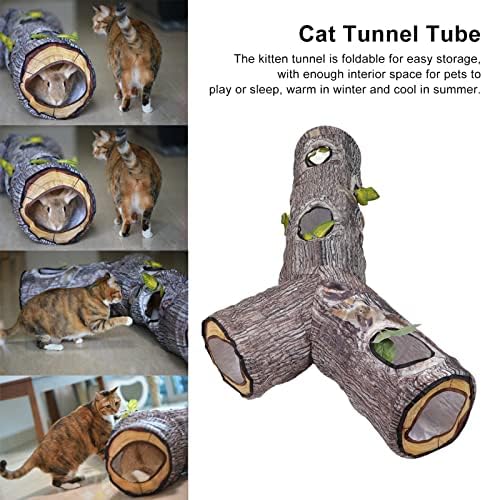 Plplaaoo Плиш тунел за мачки, тунели за мачки за мачки во затворен простор, играчки за мачки, мачки тунел склопување на живописно животно