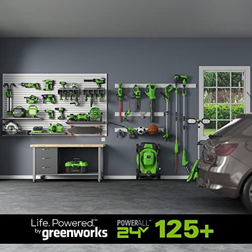 Greenworks 24v Trubrushless € Безжичен Вежба + Влијание Возач Комбо, 2.0 Ах Батерии И Компактен Полнач Вклучени