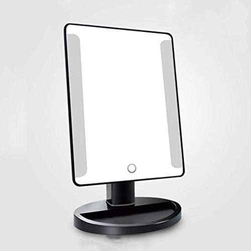 Kmmk wallид монтиран суета огледала, суета огледало за шминка табела врвен LED екран на допир осветлена суета козметичка огледало за бричење