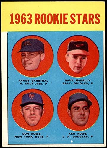 1963 Топпс 562 дебитантски starsвезди Дејв Мекнили/Кен Роу/Ренди кардинал/Дон Роу Колт 45С/Ориолес/Метс/Доџерс VG Colt 45S/orioles/Mets/Dodgers