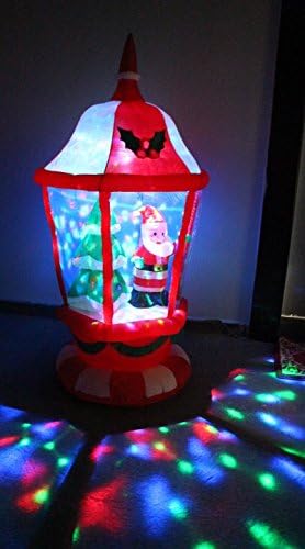 Два божиќни украси за украси, вклучуваат стоки BZB 6 стапала висока осветлена Божиќен надувување на фенер со Дедо Мраз и Дрво, и 5,3 стапала висок