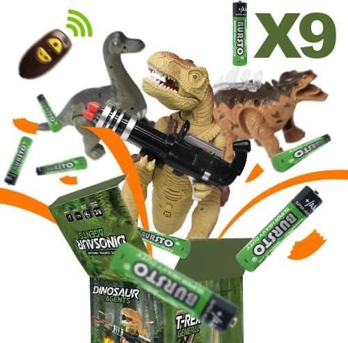 Mitcien Electronic Dinosaur Toy за деца, T-Rex Dinosaur Toy Realistic Walking With 2 Dinos, Trannosaurus Rex Multifunction RC контролер