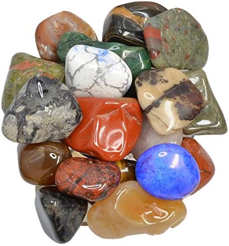 Материјали со хипнотички скапоцени камења: 5 фунти Ретка разновидна камена мешавина од Африка - голема - 1,25 до 1,5 - рефус полиран