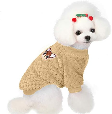 Honprad Девојче кучиња џемпери за големи кучиња производ цврсто цртани филмови за кучиња елек облека топла кучиња кошула пулвер џемпер миленичиња