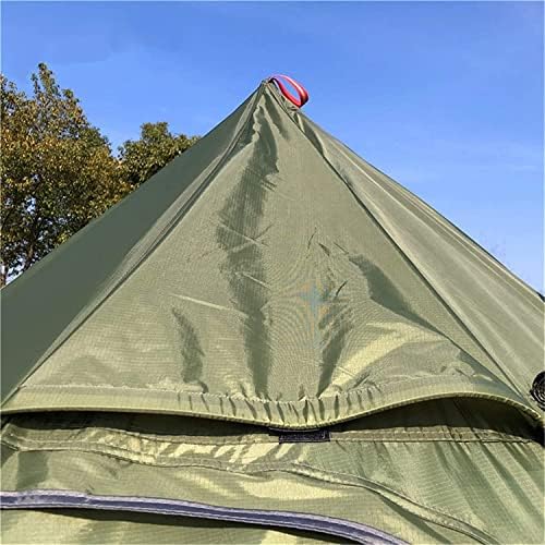 Кампување шатор Ултралејт Кампување Тепие 3-4Персон Голем пирамида шатор за ранец со шатор со оџаци засолништа за засолниште за