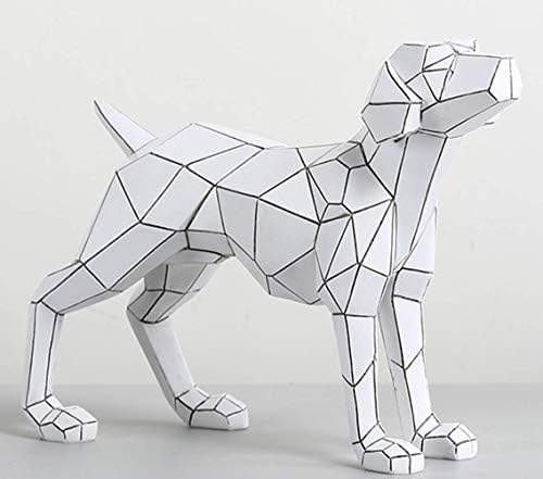 Скулптура На Статуата На Кучето ЛИУШИ, Декорација На Модел На Кученце Геометриски Животински Тродимензионален Модел Апстрактен Уметнички Дизајн