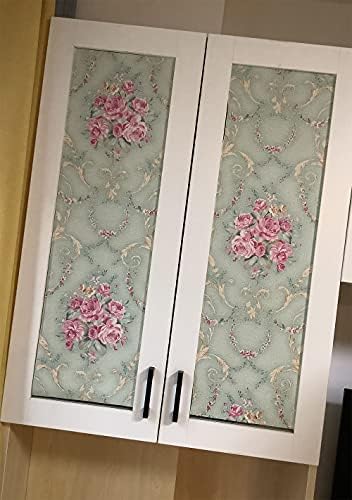 17,7 x393 самостојно лепило Европски стил гроздобер цветна полица за лагер за контакт за кабинети фиоки за фиоки шкафови од врата мебел табела