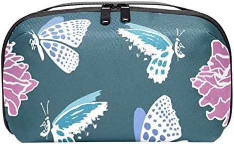 Пинк Цвет Пеперутка Електронски Организатор, Шокпроф Торбичка За Носење Заштитна Кутија, Мала Торбичка За Организатор На Кабел За Патување