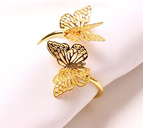 N/A 198pcs двослојни пеперутки салфетки прстен свадбена маса за украсување на маса, пеперутка крпа прстен