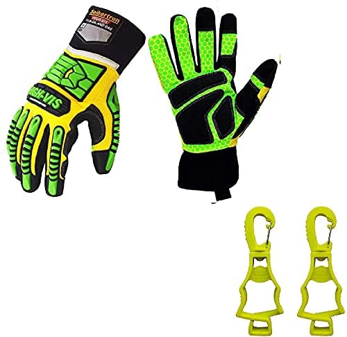 Seibertron High-vis SDXG2 ракавици l и ракавици клипови флуоресцентни жолти