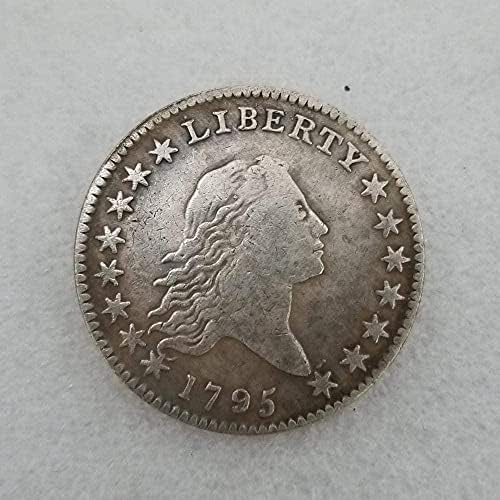Антички Занаети Америка 1795 Сребрен Месинг И Стариот Сребрен Долар Сребрена Колекција На Монети