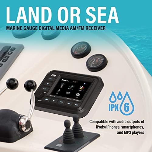 ШЕФ Аудио Системи Mgv550b Морски Мерач Приемник-Водоотпорен, 5 Инчен Екран На Допир, Вграден Засилувач, Bluetooth, Дигитални Медиуми
