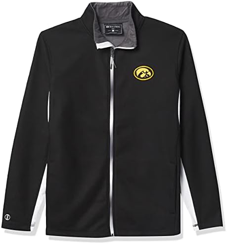 Uray Спортска облека NCAA Awaa Hawkeyes Инвертирана јакна, средна, црна/бела боја