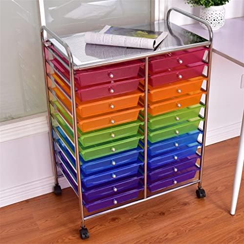 Лукио 20 фиоки тркалачки колички за складирање на колички за чување на хартија од студио, мутали во боја мебел за домови во боја