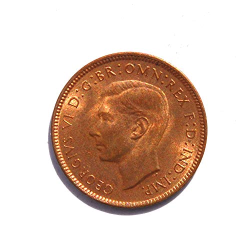 1942 година Велика Британија Велика Британија „Georgeорџ VI со„ Инд: Имп “„ Втората светска војна 1 Фартинг паричка парична казна