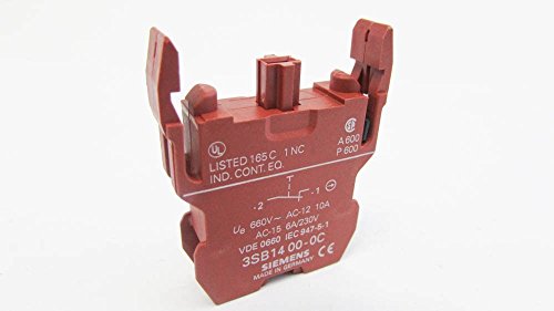 Furnas Electric CO 3SB1400-0C 10 засилувач, контакт блок, прекинат од: 31.07.2006, прекинат од производителот, 1 NC, 600 VAC