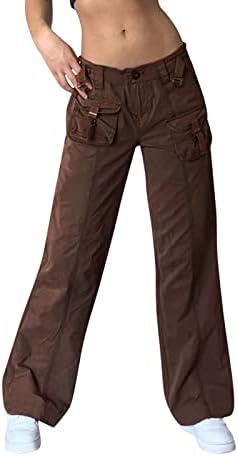 Keusn плус големина панталони за жени со преголеми преголеми падобран панталони со повеќе џебови лабави буги панталони улична облека