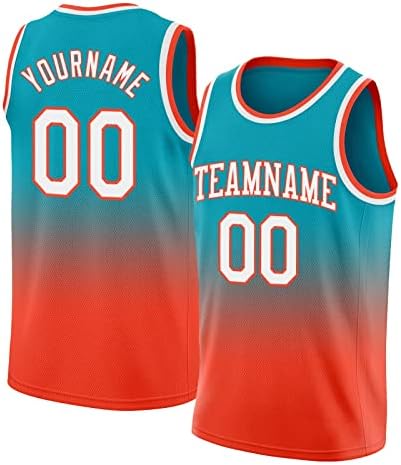 Обичај избледени модни кошаркарски дресови, персонализиран тим број за мажи за мажи Младински деца персонализирани тимови дресови