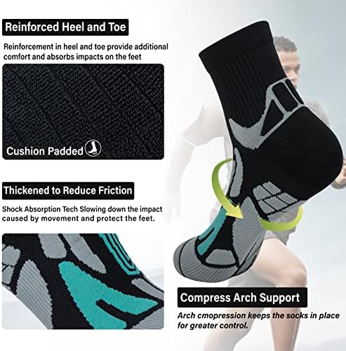 ХИЛАЕА ЧЕТВРИ Атлетски чорапи за трчање Нема блистер, перничиња за влага за влага за велосипедски спорт