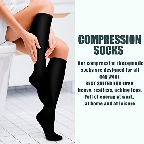 Чорапи за компресија на ладилникот за жени и мажи - најдобри за циркулација, трчање, атлетски, закрепнување, медицинска сестра, патување