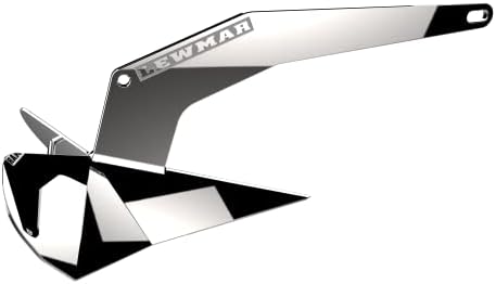 Lewmar DTX прицврстувач од не'рѓосувачки челик 55 фунти. За чамци 50'- 59 ', олово заложен врв, Интегрирано око, едно парче градба, безгласен