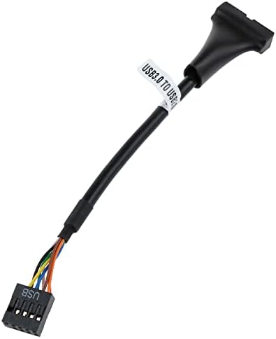 ПрекраснаSP 20PIN до 9pin USB3.0 до 2.0 Кабел за кабел за конверзија Кабел од 20 до 9 пина USB 3.0 20-пинска машка глава до USB 2.0 9-пински женски