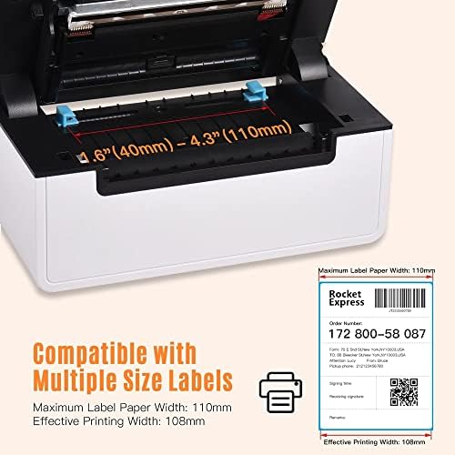 N/A Десктоп Термички етикета печатач за 4x6 пакет за испорака сите во еден производител на етикета 180мм/с термички налепници за печатач Макс.110мм