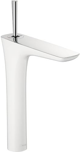 Hansgrohe Puravida Avantgarde Luxury Easy Чиста 1 рачка 1 14-инчен висока тапа за мијалник за бања во бела/хром, 15072401