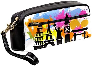 Лондон Патување Ајфеловата Козметичка Торбичка Случај За Шминка Патент Молив Случај За Деца Торбичка Канцелариски Материјал Случај