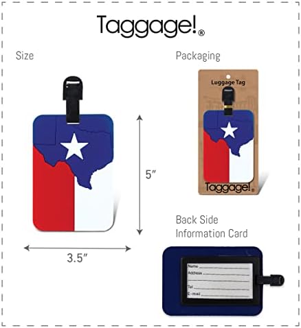 Збунет Тексас Знаме Багаж Таг-Уникатен Тексас Државно Знаме Новина Патување Тагови За Багаж, Симпатична Осамена Ѕвезда Држава Идентификација