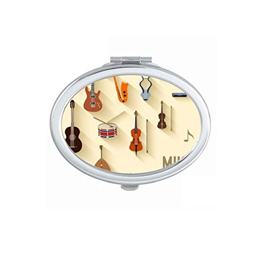 Музички инструменти комбинирана шема на огледала преносна шминка за преклопување со двојни странични очила