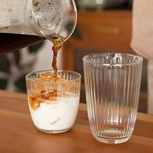Стаклена чаша 270/370ml ретро шарена чаша јапонски појадок млеко сок од цвеќиња чај чаша чаша кафе чаша дома кафе чаши за пиење чаши