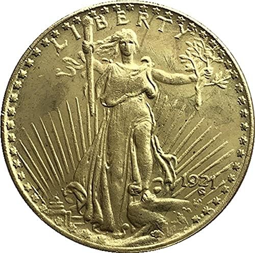 Омилена Монета на ада Криптовалута Криптовалута 1921 Американска Слобода Орел Позлатена Тврда Монета Копија Комеморативна Колекција На Монети Среќна
