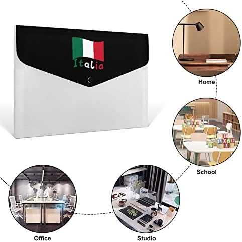 Италијанско Знаме Пластични Папки Со Датотеки со 6 Оддели Шарени Печатени Хармоника Организатор На Документи Голем Капацитет