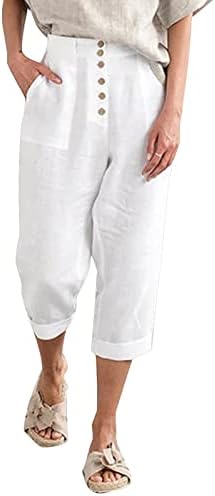 Панталони за пешачење во миашуи со џебови женски панталони памучни предни копче до женски обични панталони за лето