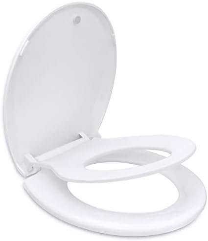 Тркалезно тоалетно седиште со вградено во детско седиште, бавно блиско и лесно за инсталирање со американски стандардни шарки,
