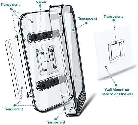 SJYDQ Домашен wallид монтиран водоотпорен мобилен телефон кутија за допир на екранот за бања Телефонска кутија самолеплива запечатување туш