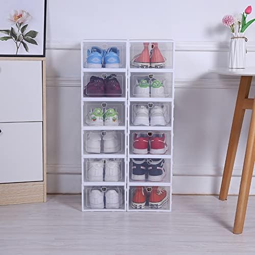 Оликсие Транспарентни кутии за складирање на чевли со чисти чевли за чевли за спортски чевли високи потпетици